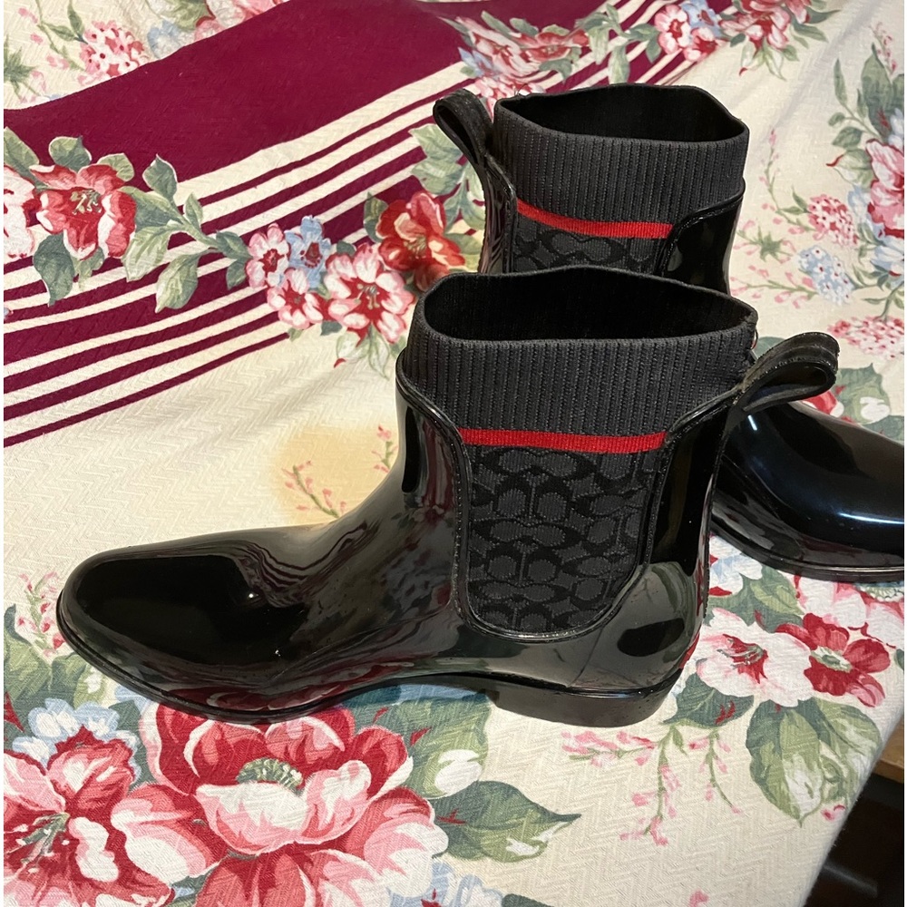 Coach Rain booties size 11 NWOT
